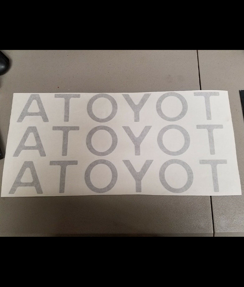 84- 88 Toyota Pick Up Windshield Decal Statler Toyota" Back To The Future"1985