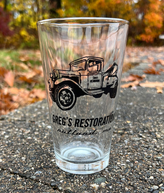 Vintage Tow Truck Glass